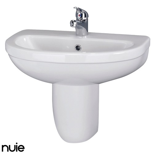 Wall mounted 555mm basin - wall,