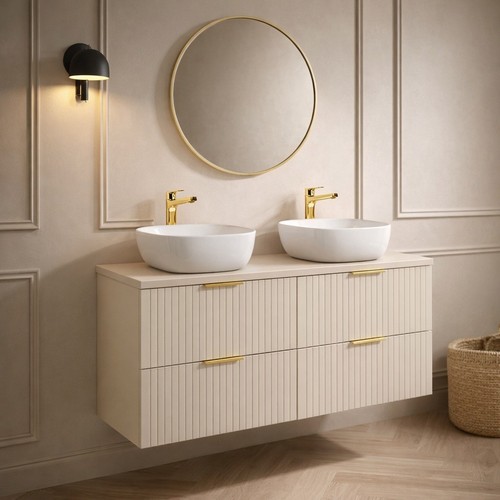 Double vanity unit basin - double,